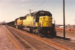 Tied loaded coal train